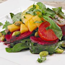 Sauteed Beet Greens & Fresh Beet Salad