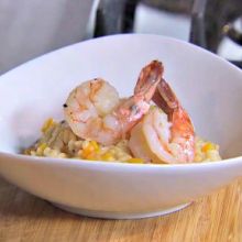 Squash Risotto with Shrimp