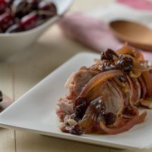 Maple Bacon Pork in Cherry Sauce