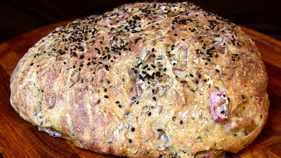 Rhubarb Rye Bread Loaf