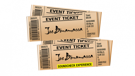 Concert tickets and soundcheck passes