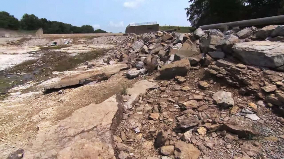 Rocky outdoors area with fossils.