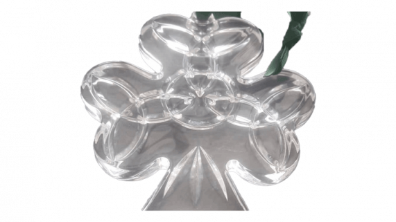 Criostal na Rinne Shamrock Ornament