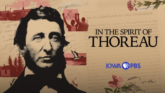 An image of Henry David Thoreau with text "in the spirit of Thoreau"