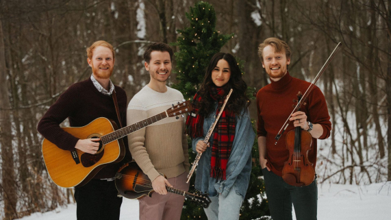 members of the Celtic music group On The Lash