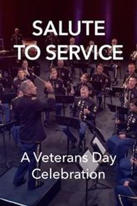 Salute to Service: A Veterans Day Celebration - a military band on stage.
