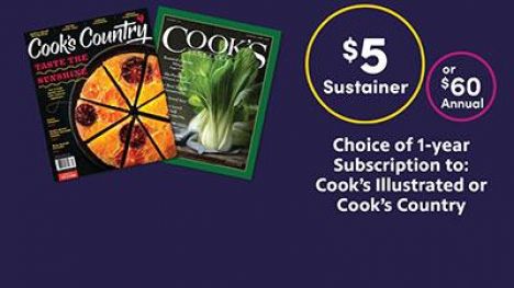 Cook's Illustrated One Year Subscription 