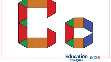 Iowa PBS Education Alphabet Blocks, Capital C and lowercase C