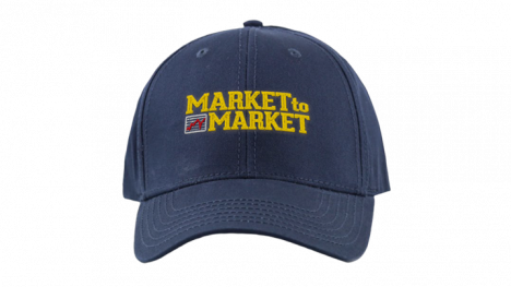 Navy blue Market to Market hat with logo
