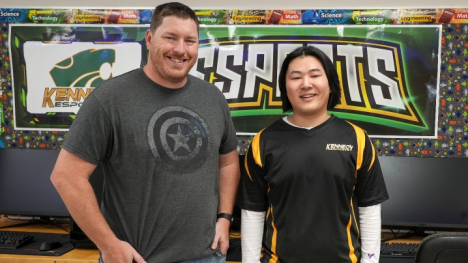 Mr. Jason Lester and former student Nat