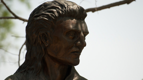 a statue of John James Audubon