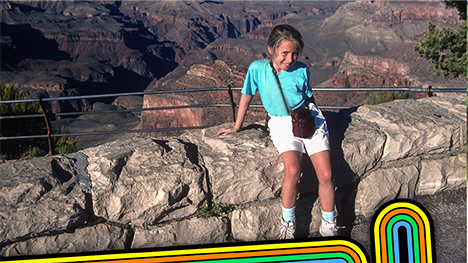 little girl traveling and enjoying the Grand Canyon