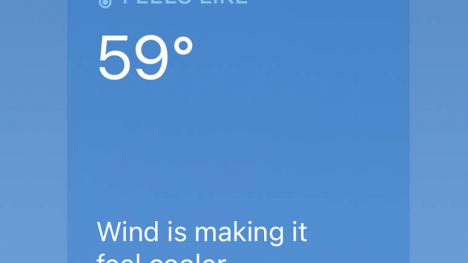 Image of the feels like temperature
