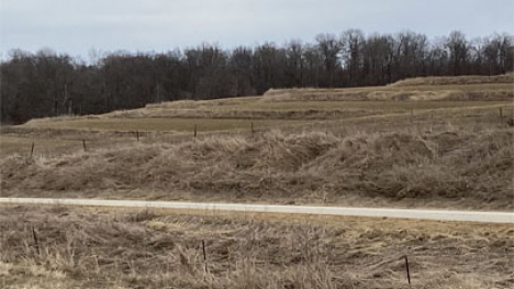 Terraced field in Iowa.