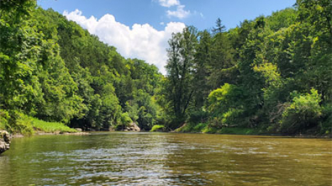 Volga River, one of Iowa's many waterways.