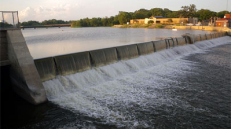 Image of a low-head dam