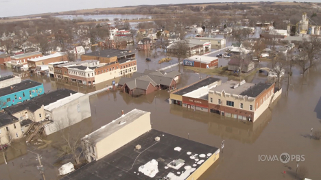 Image of a flooded town.