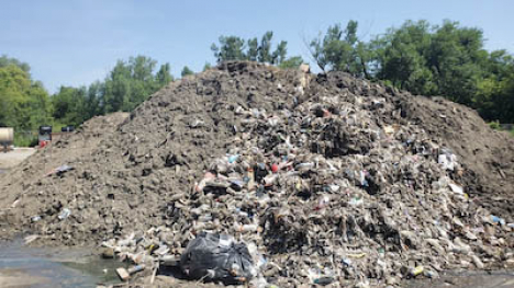 runoff trash collected after rainstorm