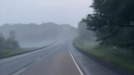 Fog on Iowa Road
