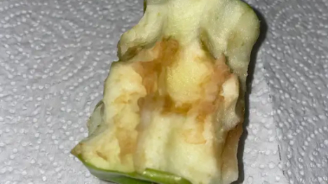 Flesh of apple browned after exposed to air