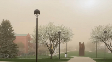 Derecho on college campus