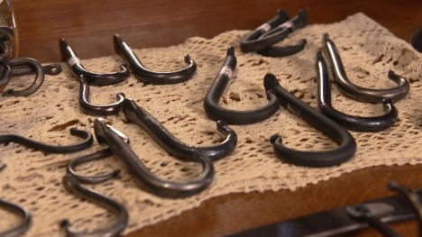 Old metal hooks