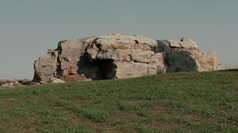 Pilot Rock - A large flat rock at the top of a hill.