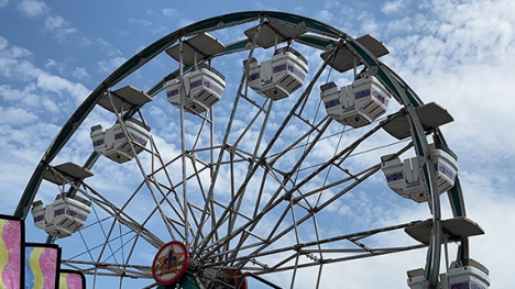 A large Ferris wheel.