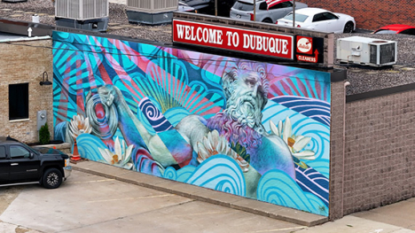 A wall mural.