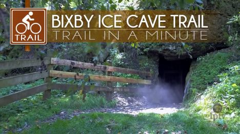 Ice cave trail in bixby state preserve
