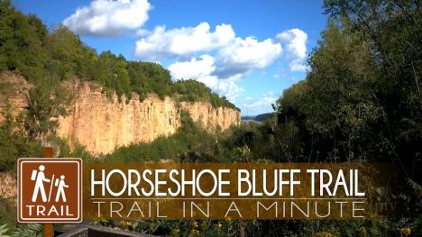 An overlook of Horseshoe Bluff in Dubuque's Mines of Spain