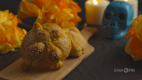 Traditional bread made to celebrate the Day of the Dead