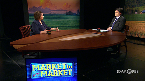 Naomi Blohm and Paul Yeager at the Market to Market desk.