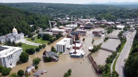 Flood water Vermont 