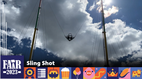 Sling Shot - people riding a carnival ride that lifts you high into the air