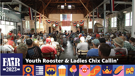 Youth Rooster & Ladies Chix Callin' - A wide shot of the audience and stage in Pioneer Hall.