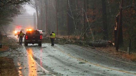 downed power lines in Maine
