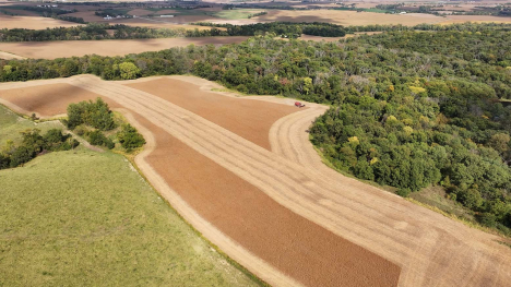 soybean harvest and land