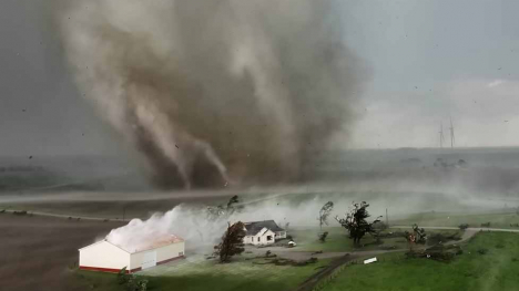 Tornadoes strike the Midwest. image by Reed Timmer