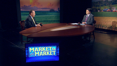 John Roach and Paul Yeager at the Market to Market desk.