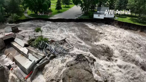 Blue Earth River high water in Minnesota