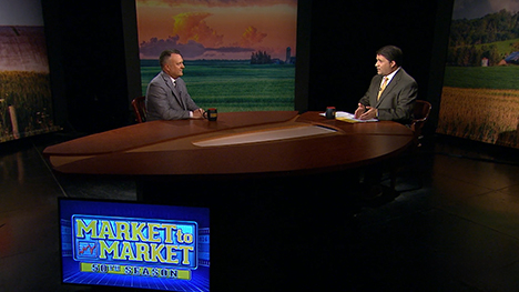 Jeff French and Paul Yeager at the Market to Market desk.