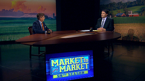 Don Roose and Paul Yeager at the Market to Market desk.