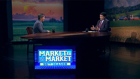 Shawn Hackett and Paul Yeager at the Market to Market desk.