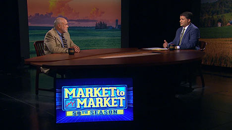 Dan Hueber and Paul Yeager at the Market to Market desk.
