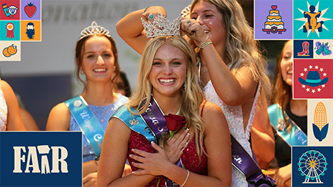 Elli Blackford of Clarke County, is crowned your 2024 Iowa State Fair Queen!