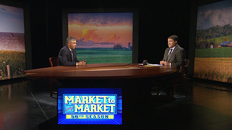 Matt Bennett and Paul Yeager at the Market to Market desk.