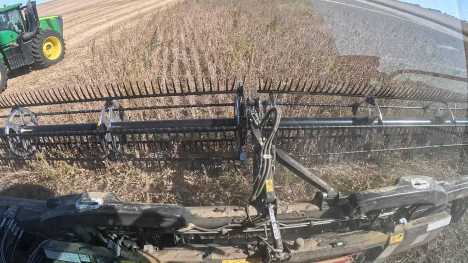 harvesting equipment out in the field