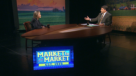 Sue Martin and Paul Yeager at the Market to Market desk.