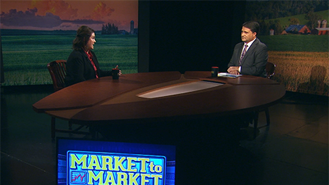 Naomi Blohm and Paul Yeager at the Market to Market desk.